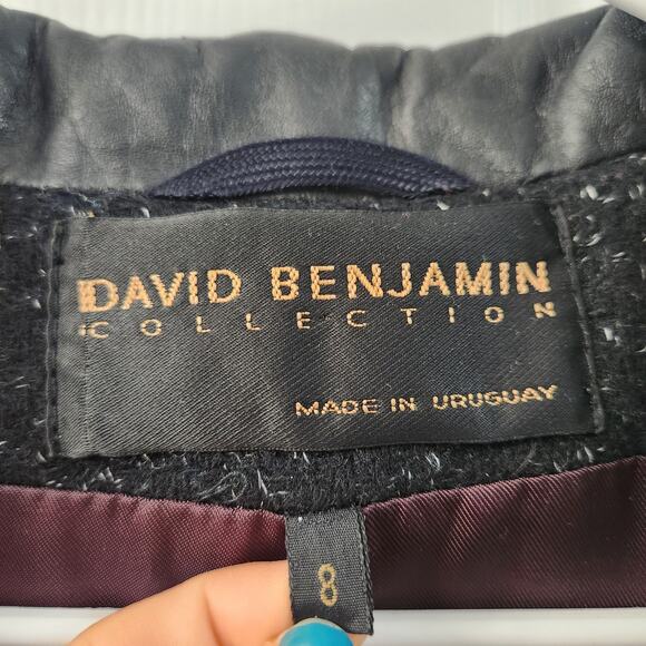 David Benjamin Collection Wool Coat 8 Black Classic Timeless Quiet Luxury Fall - Picture 4 of 9